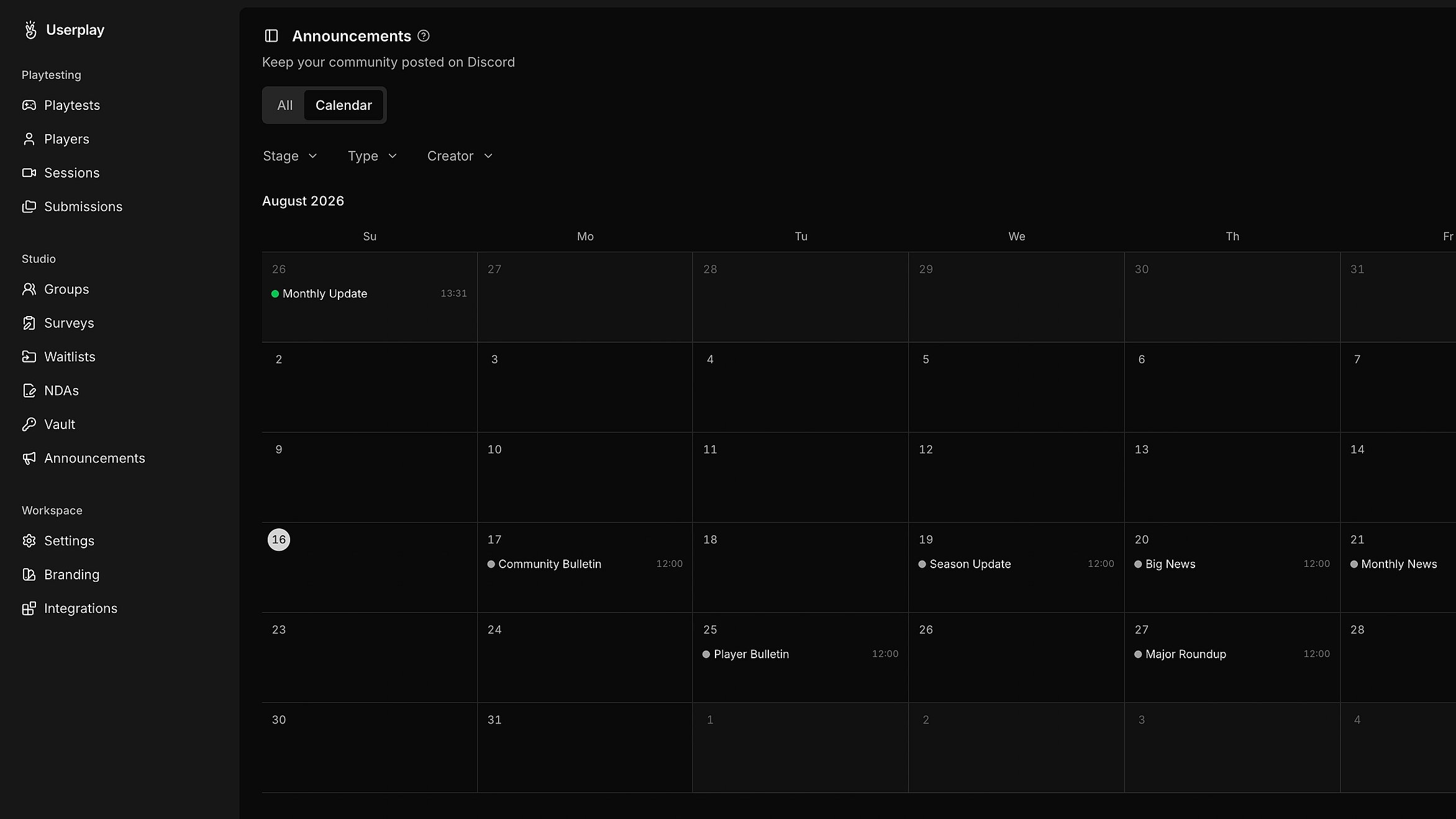 Highlighted moments pulled out of a playtest session