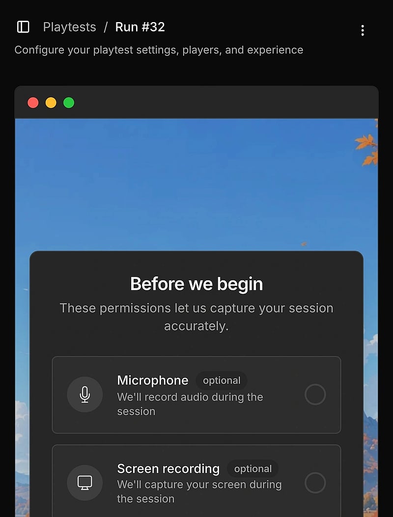A recorded gameplay session playing back in Userplay Studio