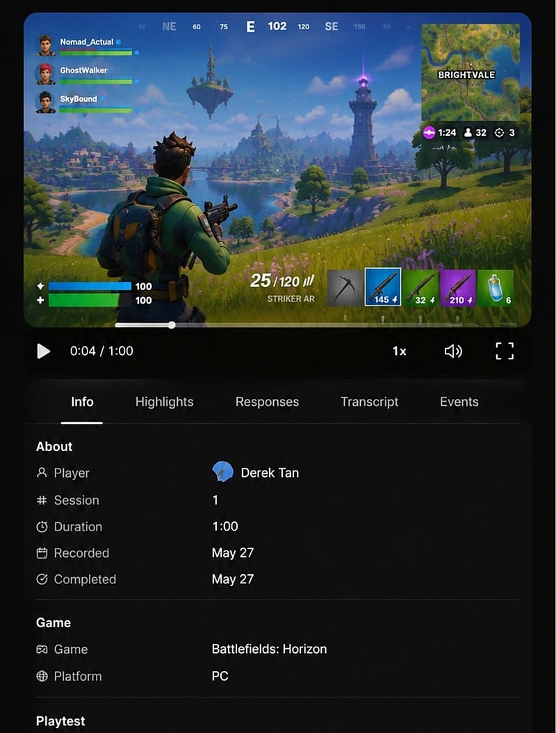 A Userplay playtest announcement posted to a Discord channel